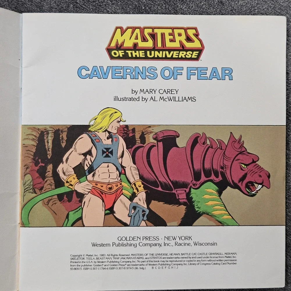 Vintage Masters‎ of the Universe Caverns of Fear 1983 He-Man Skeletor Book